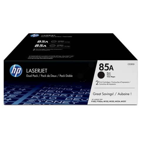 Toner 85A HP nero  Conf. 2 - CE285AD